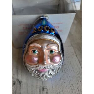 Dept 56 2000 Galaxy Santa blown glass ornament Xmas
